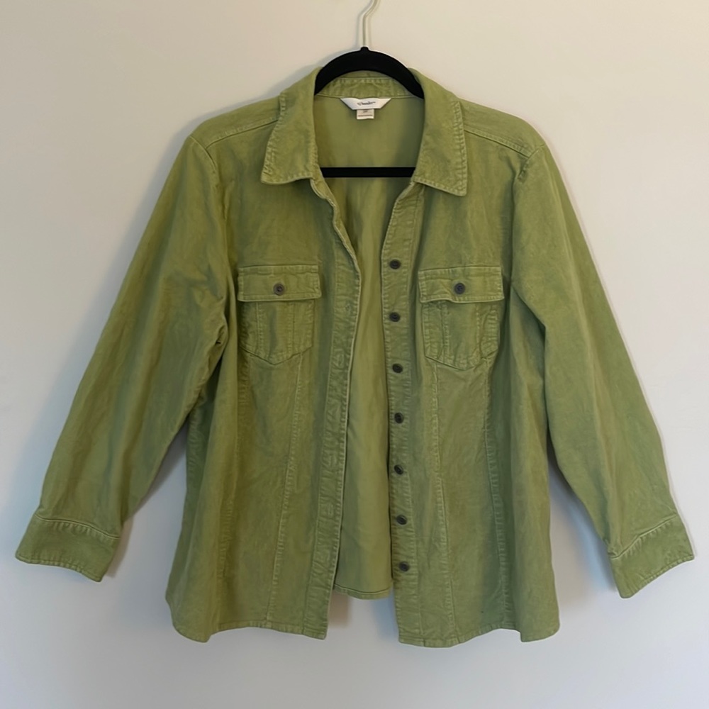 CJ Banks Women’s Green Corduroy Jacket 2X